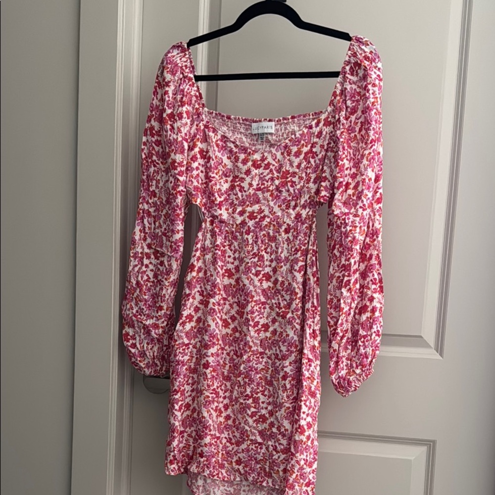 LucyParis boutique Floral Pink Mini Dress rare find